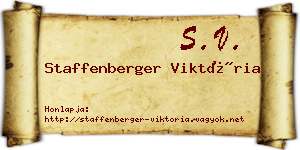 Staffenberger Viktória névjegykártya